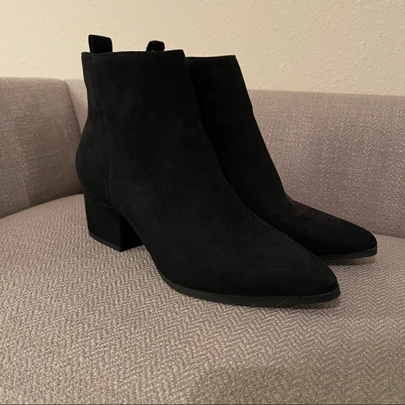a new day Shoes - Black Suede Ankle Boots